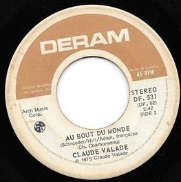 Acheter disque vinyle Claude Valade Aide-Moi A Passer La Nuit / Au Bout Du Monde a vendre